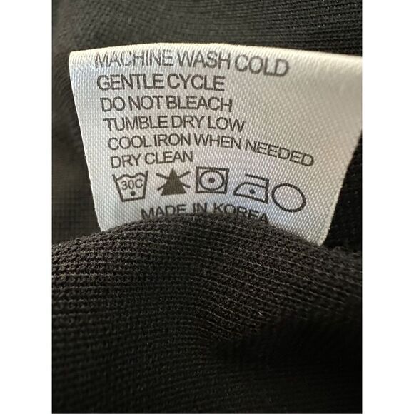 Trish Tyler women’s 3/4 sleeve black white stripe w/pockets top size L. #30-1083 - Picture 7 of 7